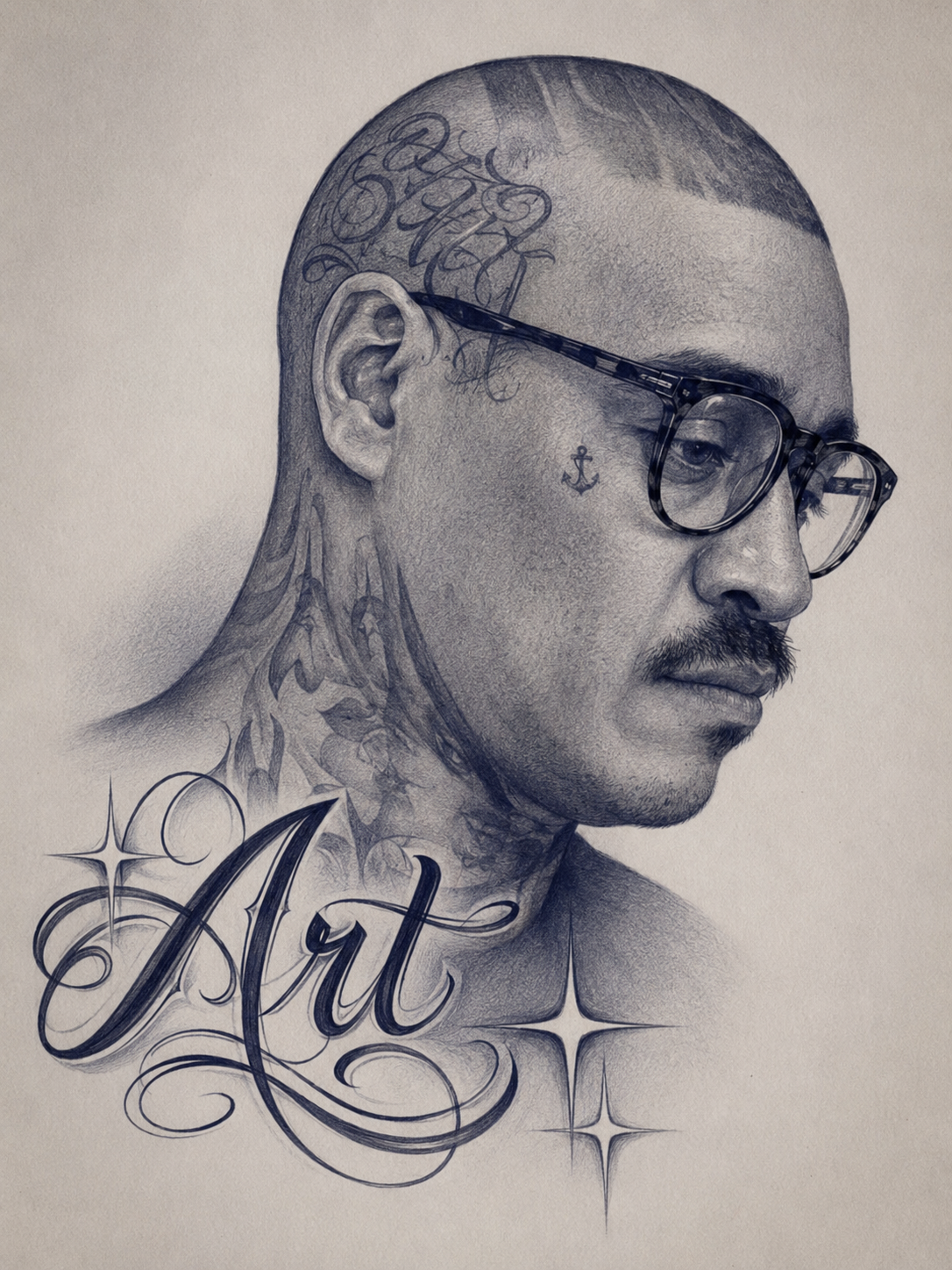 Portrait illustration of Art by Rockstar Tattoo artist Art